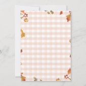 Invitation Tomber Dans L'Amour Baby shower Floral Vêtements B (Dos)