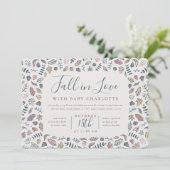 Invitation Tomber dans l'amour Baby shower Sip et voir (Debout devant)