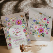 Invitation Tomber dans l'amour | Boho Fleur sauvage Baby show