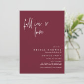 Invitation Tomber dans l'amour Bourgogne Fête des mariées min (Debout devant)