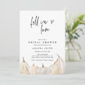 Invitation Tomber dans l'amour Citrouille blanc Fête des mari (Debout devant)