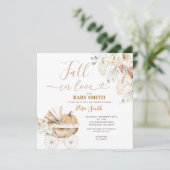 Invitation Tomber Dans L'Amour Citrouille Carriage Baby showe (Debout devant)