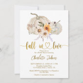 Invitation Tomber dans l'amour Citrouille de tournesols or Fê (Devant)