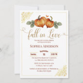 Invitation Tomber dans l'amour Citrouille Fête des mariées de (Devant)