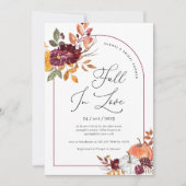 Invitation Tomber dans l'amour Citrouille Fête des mariées fl (Devant)