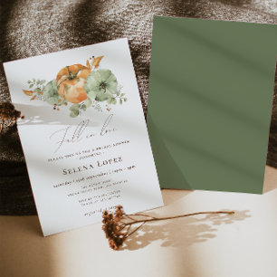 Invitation Tomber dans l'amour Citrouille Fête des mariées fl