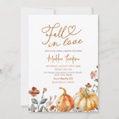 Invitation Tomber dans l'amour Citrouille Fête des mariées Fl (Devant)