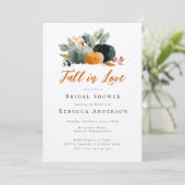 Invitation Tomber dans l'amour Citrouille Fête des mariées Ma (Debout devant)