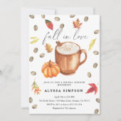 Invitation Tomber dans l'amour Citrouille Latte Fête des mari (Devant)