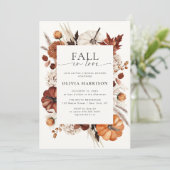 Invitation Tomber dans l'amour Citrouille neutre Fête des mar (Debout devant)