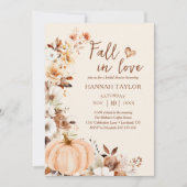 Invitation Tomber dans l'amour Citrouille QR Code Fête des ma (Devant)