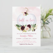 Invitation Tomber dans l'amour Citrouille rose Bourgogne Fête (Debout devant)