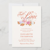Invitation Tomber dans l'amour Citrouille rose Hydrangeas Fêt (Devant)