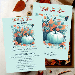 Invitation Tomber dans l'amour Citrouille Rustic Country Baby