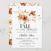 Invitation Tomber dans l'amour Crème de rouille Citrouille Fê (Devant / Derrière)