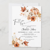 Invitation Tomber dans l'amour Crème de rouille Citrouille Fê (Devant)