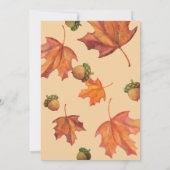 Invitation Tomber dans l'amour Editable automne feuilles Baby (Dos)