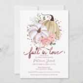 Invitation Tomber dans l'amour Fête des mariées Citrouille Fl (Devant)