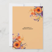 Invitation Tomber dans l'amour Fête des mariées Citrouille Fl (Dos)