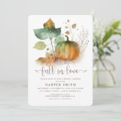 Invitation Tomber dans l'amour Fête des mariées Citrouille ru (Debout devant)