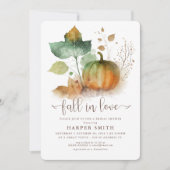 Invitation Tomber dans l'amour Fête des mariées Citrouille ru (Devant)