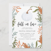 Invitation Tomber dans l'amour Fête des mariées Citrouille ru (Devant)
