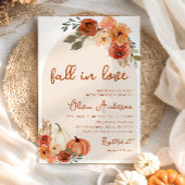 Invitation Tomber dans l'amour Fête des mariées Citrouille ru