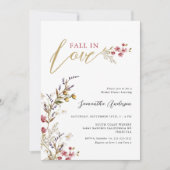 Invitation Tomber dans l'amour Fête des mariées Fleur sauvage (Devant)