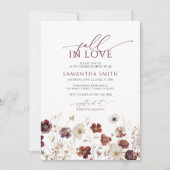 Invitation Tomber dans l'amour Fête des mariées Fleur sauvage (Devant)