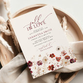Invitation Tomber dans l'amour Fête des mariées Fleur sauvage
