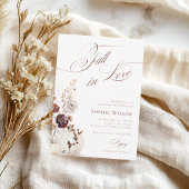 Invitation Tomber dans l'amour Fête des mariées Fleurs sauvag