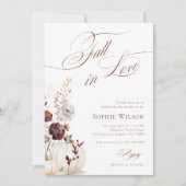 Invitation Tomber dans l'amour Fête des mariées Fleurs sauvag (Devant)