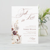 Invitation Tomber dans l'amour Fête des mariées Fleurs sauvag (Debout devant)