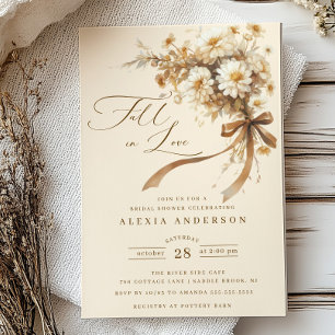 Invitation Tomber dans l'amour Fête des mariées florale