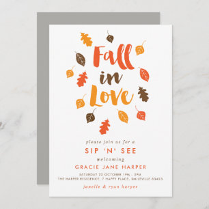 Invitation Tomber dans l'amour Feuilles d'automne Sip & Voir