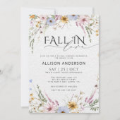 Invitation Tomber dans l'amour Fleur sauvage nuptiale Invitat (Devant)