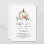 Invitation Tomber dans l'amour Floral Citrouille Baby shower (Devant)