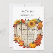 Invitation Tomber dans l'amour Forme de coeur Fiançailles Cit (Devant)