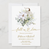 Invitation Tomber dans l'amour Mariage de automne Citrouille (Devant)