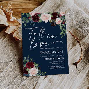 Invitation Tomber dans l'amour Marine Nuptiale Douche Invitat