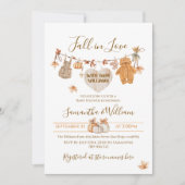 Invitation Tomber dans l'amour Minimal moderne Baby shower ne (Devant)