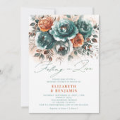 Invitation Tomber dans l'amour Moderne Chic Mariage Fête des (Devant)