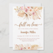 Invitation Tomber Dans L'Amour Pampas Grass Boho Fête des mar (Devant)