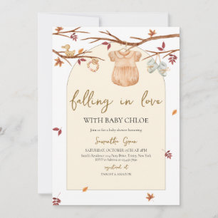 Invitation Tomber dans l'amour Petit Baby shower Citrouille