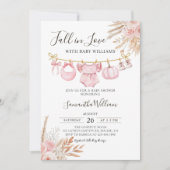Invitation Tomber dans l'amour Rustic Pink Citrouille Baby sh (Devant)