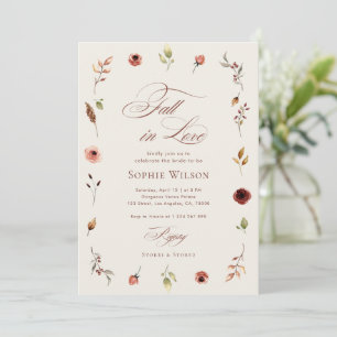 Invitation Tomber dans l'amour Rustique Boho Fête des mariées