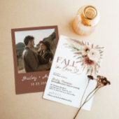 Invitation Tomber Dans L'Amour Rustique Boho Fête des mariées