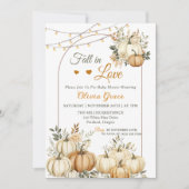 Invitation Tomber Dans L'Amour Rustique Citrouille Baby showe (Devant)