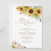 Invitation Tomber dans l'amour Sunflower Engagement (Devant)