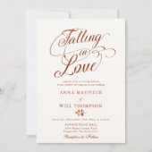 Invitation Tomber dans l'amour Swash Romantic Calligraphy Mar (Devant)